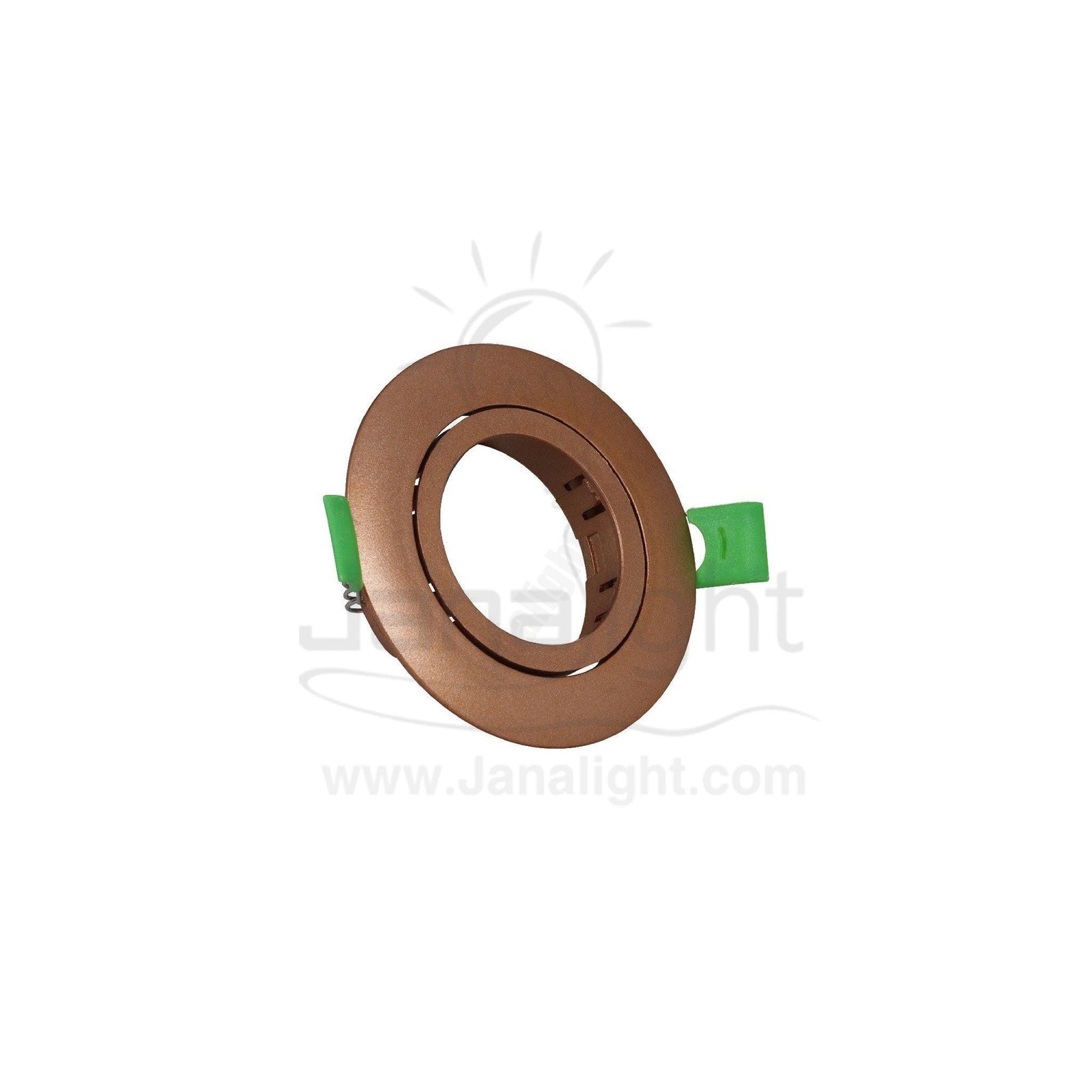 سبوت لايت فارغ متحرك مسطح مدور بلاستك روز جولد مط جنى لايت JN403 single round matt rose gold Spotlight frame